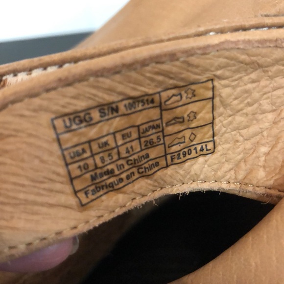 Ugg Natassia calf hair cork Wedge Flip Flop Sandals size 10 - Picture 4 of 10